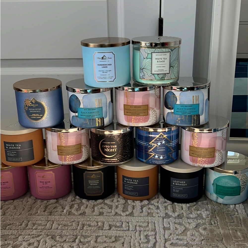 NEW bath and body works 3 wick candles